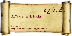 Órás Linda névjegykártya